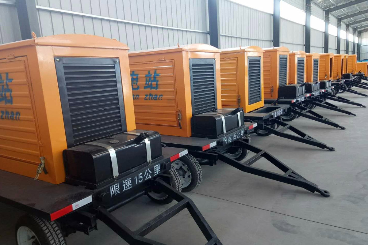 鹿泉发电机租赁施工现场